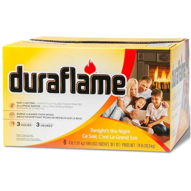 Duraflame Wax Log Burns Up To 3 Hours Fast Lighting 6 Per Box X 4 Lb 3 Duraflame Wax Log Burns Up To 3 Hours Fast Lighting 6 Per Box X 4 Lb