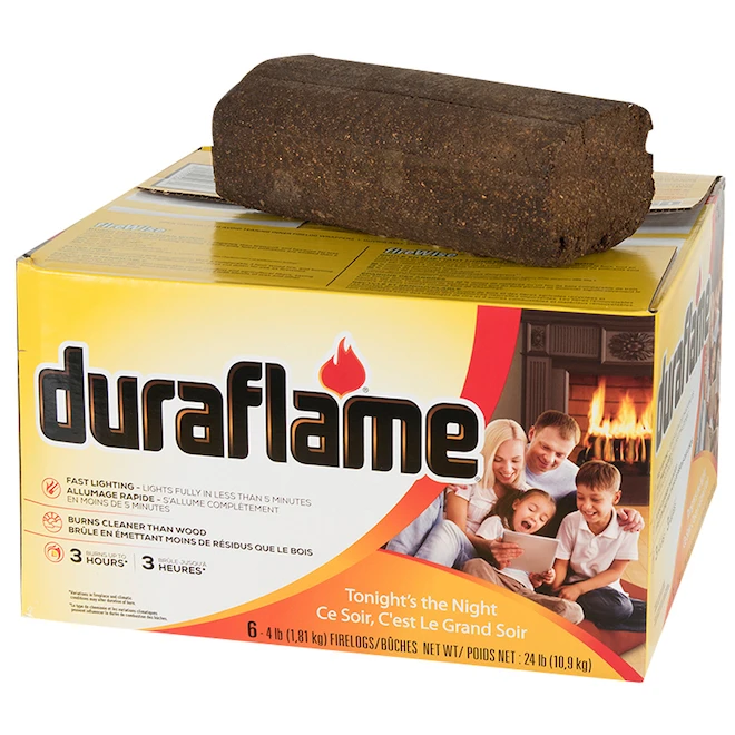 Duraflame Wax Log Burns Up To 3 Hours Fast Lighting 6 Per Box X 4 Lb 6 Duraflame Wax Log Burns Up To 3 Hours Fast Lighting 6 Per Box X 4 Lb - Image 4