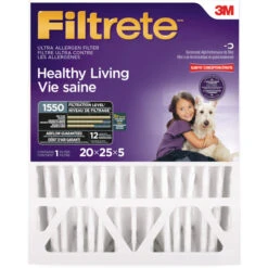 3M Filtrete Healthy Living 1550 MPR Ultra Allergen Reduction Electrostatic Pleated Air Filter - 20 X 25 X 5-in