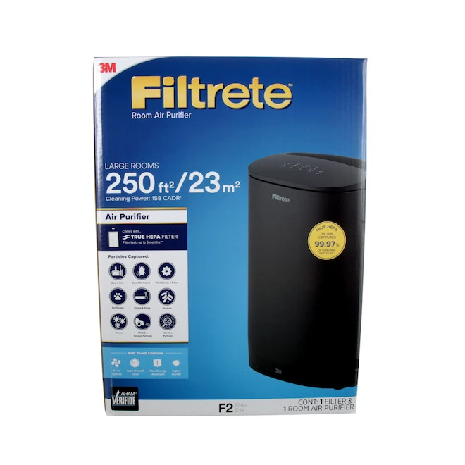 Filtrete 3-Speed 250 Sq. Ft. True HEPA Air Purifier (Energy Star Certified) 3 Filtrete 3-Speed 250 Sq. Ft. True HEPA Air Purifier (Energy Star Certified)