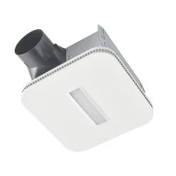 Broan Decorative Square Ventilation Fan-Light For Bathrooms - 110-CFM - 1.0 Sone - White -Napoleon Shop 09095147 L