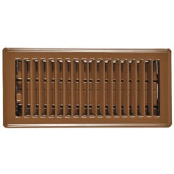 Imperial Louvered Floor Register - Steel - Brown - 12-in L X 2 1/4-in W