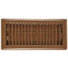 Imperial Louvered Floor Register - Steel - Brown Powder-Coat - 4-in H X 10-in W