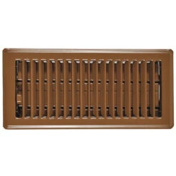 Imperial Louvered Floor Register - Steel - Brown Powder-Coat - 4-in H X 10-in W