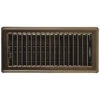 Imperial Steel Louvered Floor Register - Electroplated - Antique Brass - 4-in H X 10-in W