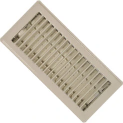 Imperial Steel Louvered Floor Register - Almond - Powder-Coated - 2 1/4-in H X 12-in W