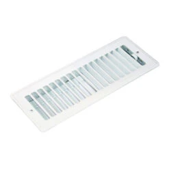Imperial Steel Louvered Ceiling Vent Register - White - Powder-Coat Painted Finish - 4-in H X 10-in W