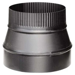 Imperial Stove Pipe Reducer - 7in X 6in - 24-Gauge - Black