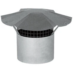 Imperial Rain Cap With Arrestor - Galvanized Steel - Round - 5-in Dia X 8-in L