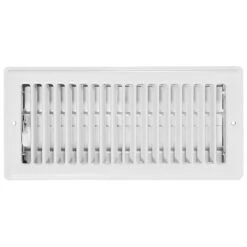Imperial Steel Floor Register - White - Rustproof Polystyrene Body - 2 1/4-in W X 14-in L