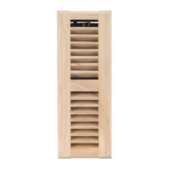 Imperial Louvered Unfinished Wood Floor Register - Natural Oak - Sanded - 3-in W X 10-in L