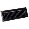Imperial Louvered Floor Register - Steel - Matte Black - Powder-Coated - 3-in H X 10-in W