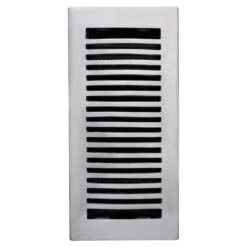 Imperial Steel Floor Register - Satin Nickel - Rustproof Polystyrene Body - 3-in W X 10-in L