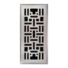 Imperial Dome Craft And Art Floor Register - Satin Nickel - Rustproof Polystyrene Body - 3-in W X 10-in L