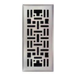 Imperial Dome Craft And Art Floor Register - Satin Nickel - Rustproof Polystyrene Body - 3-in W X 10-in L