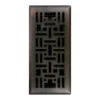 Imperial Arts Craft Steel Floor Register - Oil-rubbed Bronze Steel - Rustproof Polystyrene Body - 4-in W X 10-in L