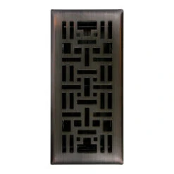 Imperial Arts Craft Steel Floor Register - Oil-rubbed Bronze Steel - Rustproof Polystyrene Body - 4-in W X 10-in L