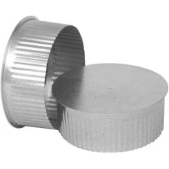 Imperial 5-in Dia Galvanized Steel Round End Cap