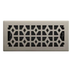 Imperial Collection 1-Pack Silver Floor Register (Duct Opening: 4-in X 10-in ; Outside: 1.38-in X 5.25-in)
