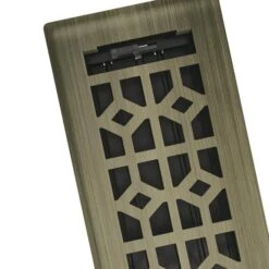 IMPERIAL 3-in X 10-in Vintage Brass Templar Steel Floor Register -Napoleon Shop 12245504d L