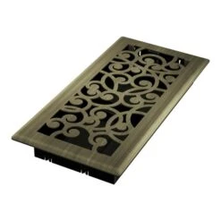 IMPERIAL 4-in X 10-in Vintage Brass Wonderland Steel Floor Register 11 IMPERIAL 4-in X 10-in Vintage Brass Wonderland Steel Floor Register -Napoleon Shop 12245518c L