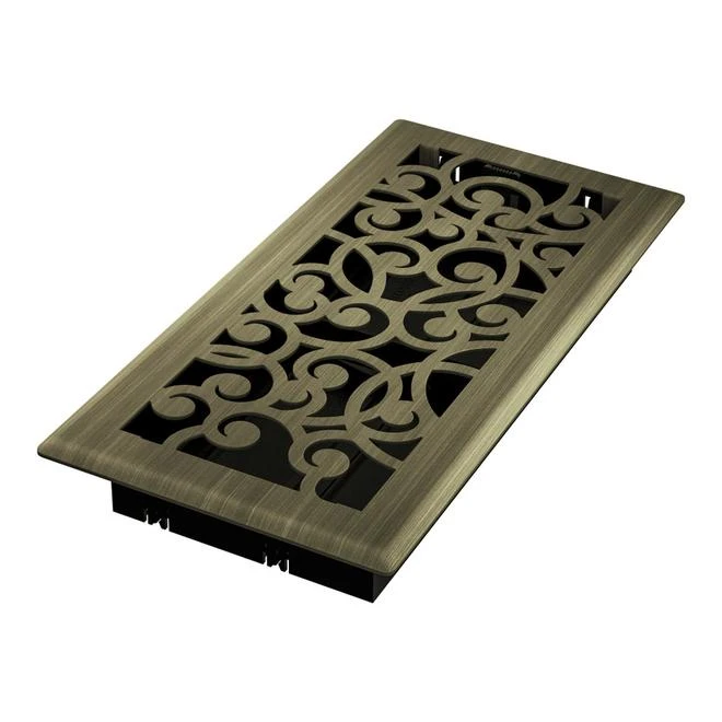 IMPERIAL 4-in X 10-in Vintage Brass Wonderland Steel Floor Register 7 IMPERIAL 4-in X 10-in Vintage Brass Wonderland Steel Floor Register - Image 5