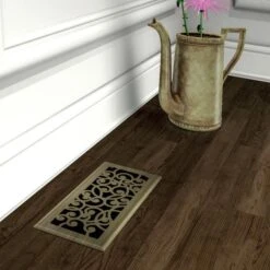 IMPERIAL 4-in X 10-in Vintage Brass Wonderland Steel Floor Register 9 IMPERIAL 4-in X 10-in Vintage Brass Wonderland Steel Floor Register -Napoleon Shop 12245518e L