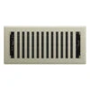 Imperial Montezuma Floor Register - Steel And Polystyrene - Satin Nickel - 4-in H X 10-in W