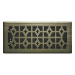 IMPERIAL 4-in X 10-in Vintage Brass Templar Steel Floor Register