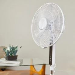 Utilitech Stand Fan - 16-in 24-Speeds White -Napoleon Shop 21615043c L