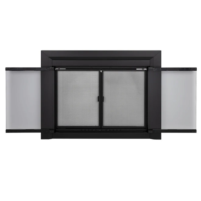 Pleasant Hearth Carlisle Black Small Fireplace Doors 4 Pleasant Hearth Carlisle Black Small Fireplace Doors - Image 2