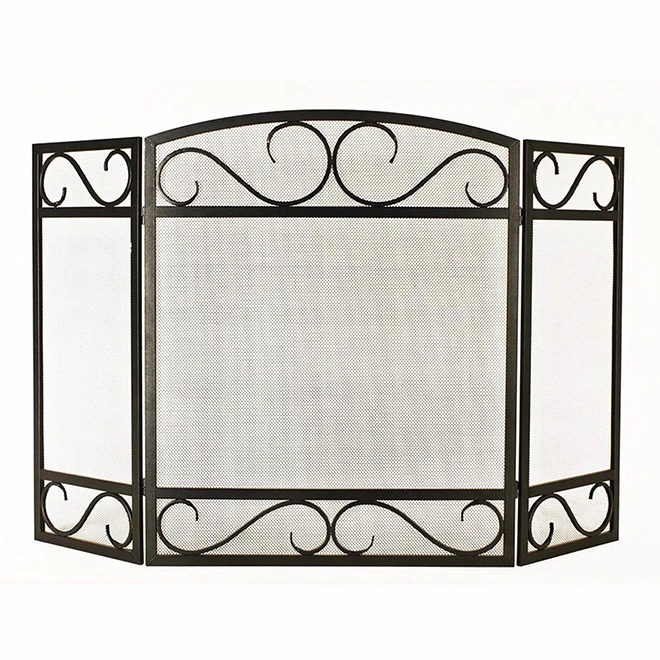 Style Selections 3-Panel Fireplace Screen - Scroll - Steel - 50.2-in X 32-in - Black 3 Style Selections 3-Panel Fireplace Screen - Scroll - Steel - 50.2-in X 32-in - Black
