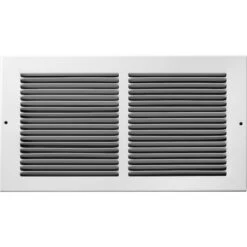 Accord Ventilation White Steel Louvered Baseboard Grilles (Rough Opening: 8 14; Actual: 9.75 X 9.75)