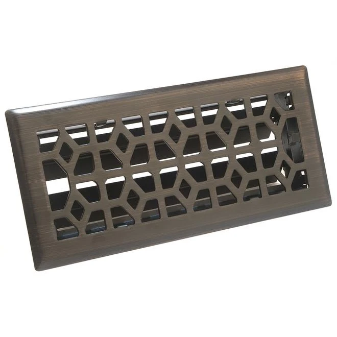 ALLEN + ROTH Accord Select 4-in X 10-in Oil-Rubbed Bronze Marquis Floor Register 4 ALLEN + ROTH Accord Select 4-in X 10-in Oil-Rubbed Bronze Marquis Floor Register - Image 2