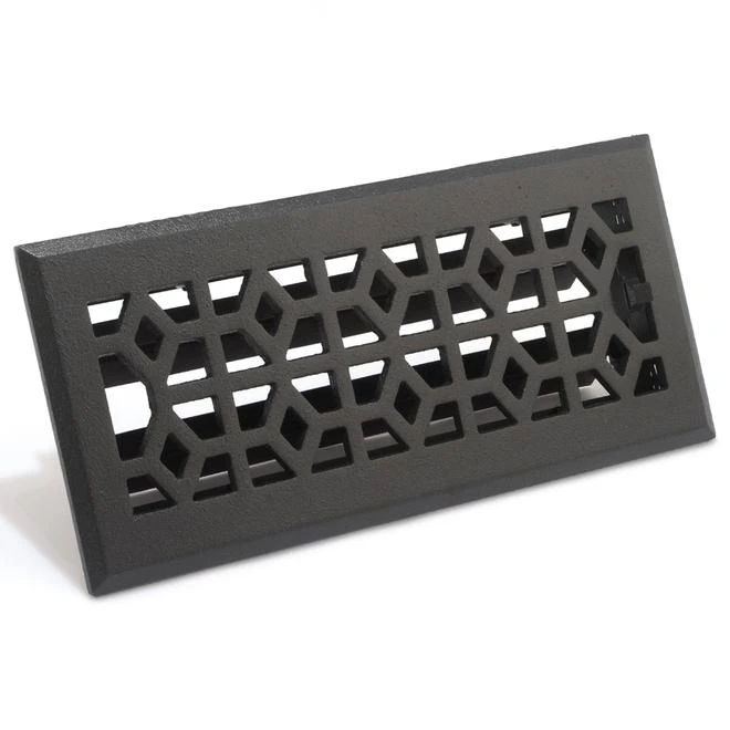 Accord Select 3 X 10-in Pewter Cast Iron Marquis Floor Register 3 Accord Select 3 X 10-in Pewter Cast Iron Marquis Floor Register