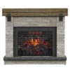 Allen + Roth 42.5-in Grey Electric Fireplace With Coffee Brown Oak Top 2 Allen + Roth 42.5-in Grey Electric Fireplace With Coffee Brown Oak Top -Napoleon Shop 32255014 L