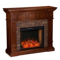 Southern Enterprises Onkto 45.75-in W Dark Oak With Faux Stone Fan-forced Smart Electric Fireplace 7 Southern Enterprises Onkto 45.75-in W Dark Oak With Faux Stone Fan-forced Smart Electric Fireplace -Napoleon Shop 330949566 MainImage 001 l