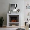 Southern Enterprises Gretha 44-in W White With Stainless Steel Fan-forced Electric Fireplace -Napoleon Shop 330949586 AlternateImage1 l