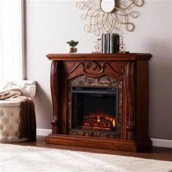 Southern Enterprises Manchester 45.25-in W Walnut Fan-forced Electric Fireplace 10 Southern Enterprises Manchester 45.25-in W Walnut Fan-forced Electric Fireplace -Napoleon Shop 330949590 AlternateImage1 l