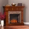 Southern Enterprises Ryland 45.75-in W Dark Oak With Faux Stone Fan-forced Electric Fireplace -Napoleon Shop 330949599 AlternateImage4 l