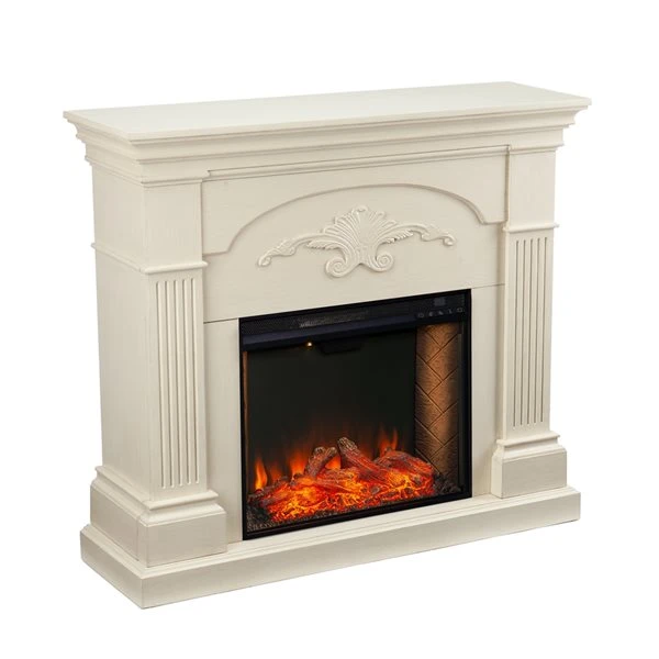 Southern Enterprises Jeistan 44.75-in W Ivory Fan-forced Smart Electric Fireplace 5 Southern Enterprises Jeistan 44.75-in W Ivory Fan-forced Smart Electric Fireplace - Image 3