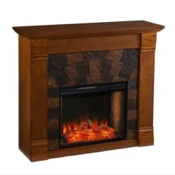 Southern Enterprises Andu 45.5-in W Antique Oak With Faux Slate Tiles Fan-forced Smart Electric Fireplace 11 Southern Enterprises Andu 45.5-in W Antique Oak With Faux Slate Tiles Fan-forced Smart Electric Fireplace -Napoleon Shop 330949754 MainImage 001 l