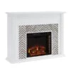 Southern Enterprises Plery 50-in W White And Grey Marble Fan-forced Electric Fireplace -Napoleon Shop 330949835 MainImage 001 l
