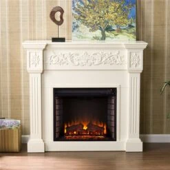 Southern Enterprises Gatlinburg 44.5-in W Ivory Fan-forced Electric Fireplace -Napoleon Shop 330949856 AlternateImage4 l