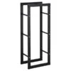 HomCom 16-in Black Firewood Rack Log Holder With Handles