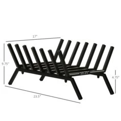 Outsunny 24-in Black Elevated Firewood Log Rack -Napoleon Shop 330951307 AlternateImage2 l
