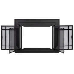 Pleasant Hearth Easton Black Small Cabinet-style Smoked Tempered Glass Fireplace Doors 10 Pleasant Hearth Easton Black Small Cabinet-style Smoked Tempered Glass Fireplace Doors -Napoleon Shop 330951914 AlternateImage2 l