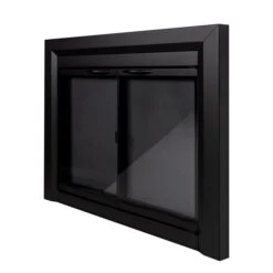 Pleasant Hearth Carlisle Black Large Cabinet-style Smoked Tempered Glass Fireplace Doors -Napoleon Shop 330951919 AlternateImage3 l