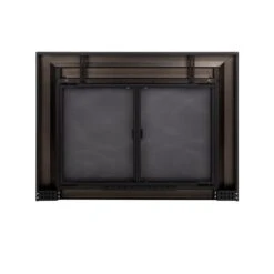Pleasant Hearth Carlisle Black Large Cabinet-style Smoked Tempered Glass Fireplace Doors -Napoleon Shop 330951919 AlternateImage4 l