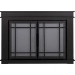 Pleasant Hearth Filmore Midnight Black Large Cabinet-style Smoked Tempered Glass Fireplace Doors -Napoleon Shop 330951921 MainImage 001 l